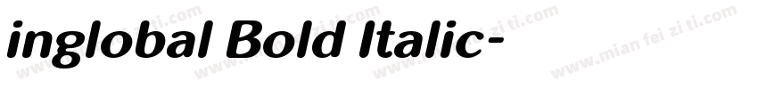 inglobal Bold Italic字体转换